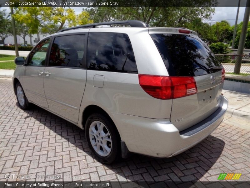 Silver Shadow Pearl / Stone Gray 2004 Toyota Sienna LE AWD