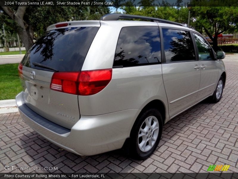 Silver Shadow Pearl / Stone Gray 2004 Toyota Sienna LE AWD