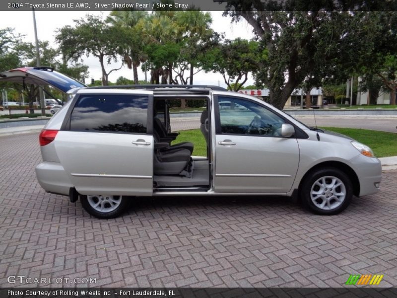 Silver Shadow Pearl / Stone Gray 2004 Toyota Sienna LE AWD