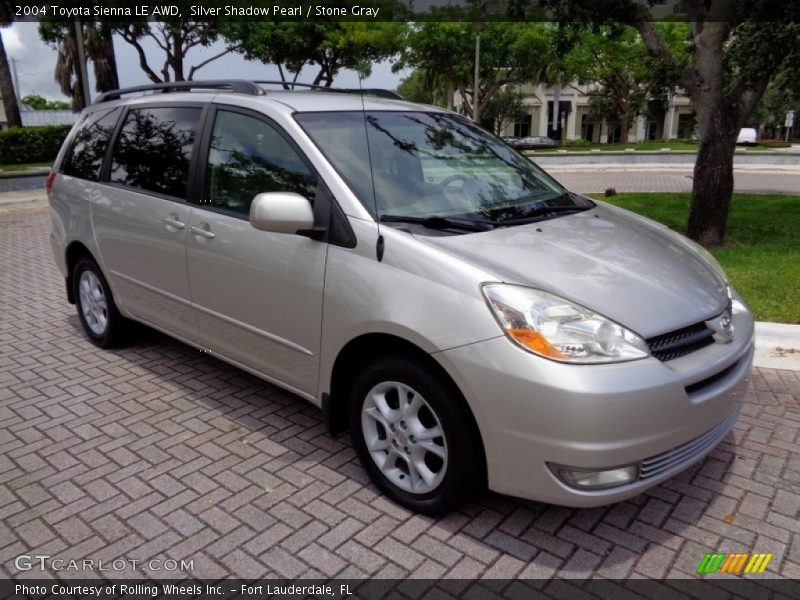 Silver Shadow Pearl / Stone Gray 2004 Toyota Sienna LE AWD