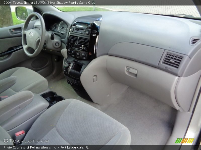 Silver Shadow Pearl / Stone Gray 2004 Toyota Sienna LE AWD