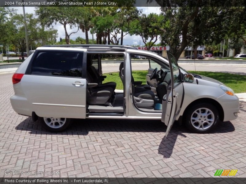 Silver Shadow Pearl / Stone Gray 2004 Toyota Sienna LE AWD