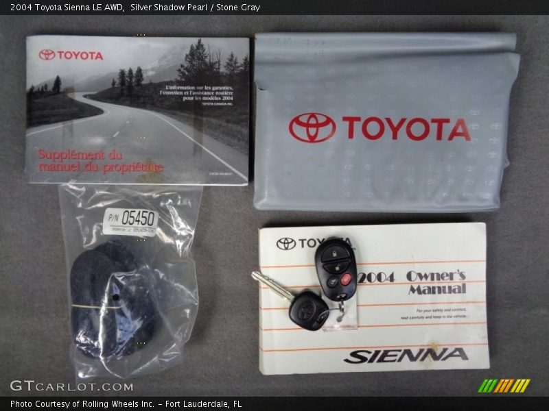 Silver Shadow Pearl / Stone Gray 2004 Toyota Sienna LE AWD