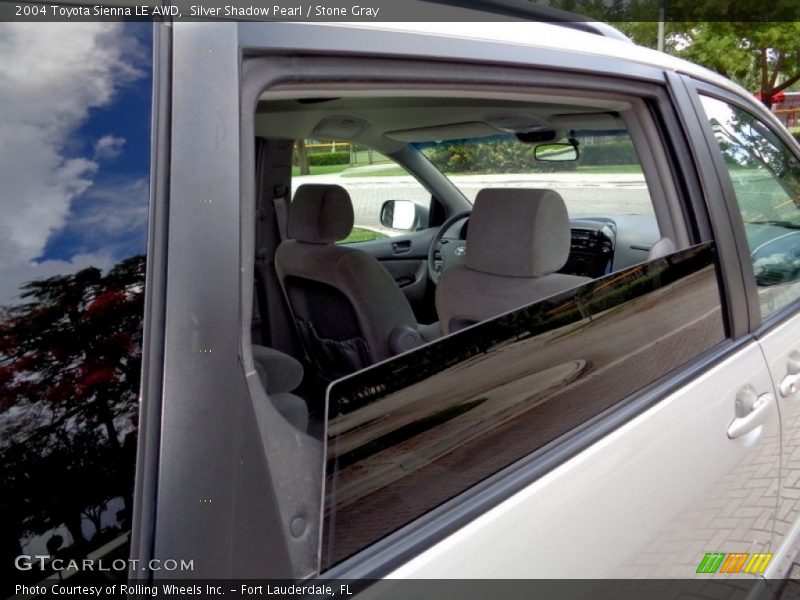 Silver Shadow Pearl / Stone Gray 2004 Toyota Sienna LE AWD