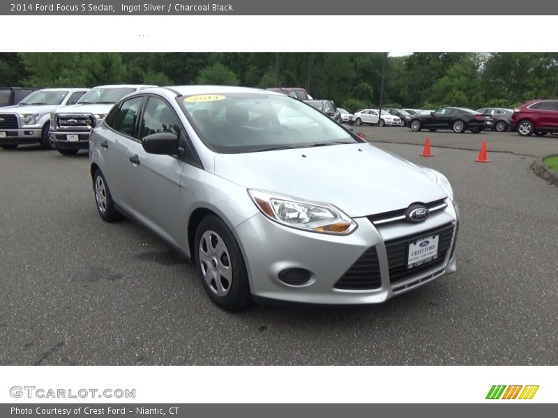 Ingot Silver / Charcoal Black 2014 Ford Focus S Sedan