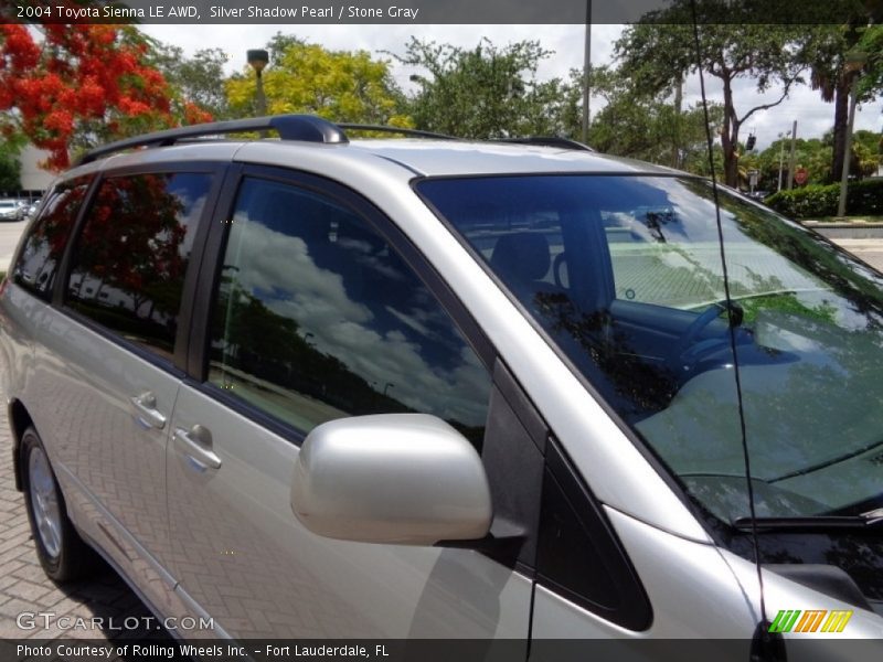 Silver Shadow Pearl / Stone Gray 2004 Toyota Sienna LE AWD