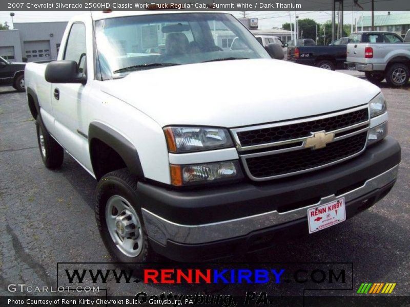 Summit White / Dark Titanium 2007 Chevrolet Silverado 2500HD Classic Work Truck Regular Cab