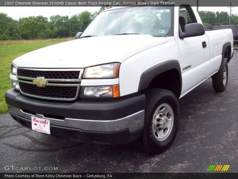 Summit White / Dark Titanium 2007 Chevrolet Silverado 2500HD Classic Work Truck Regular Cab
