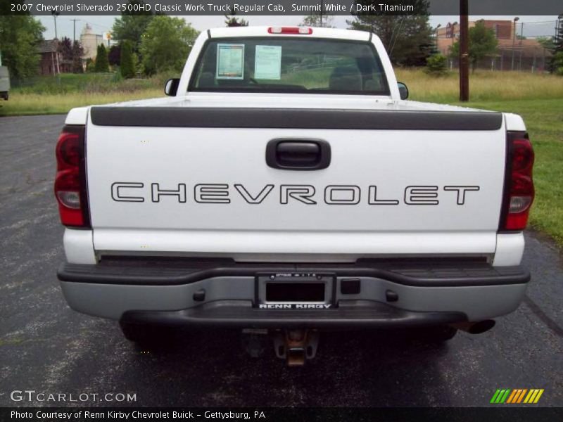 Summit White / Dark Titanium 2007 Chevrolet Silverado 2500HD Classic Work Truck Regular Cab