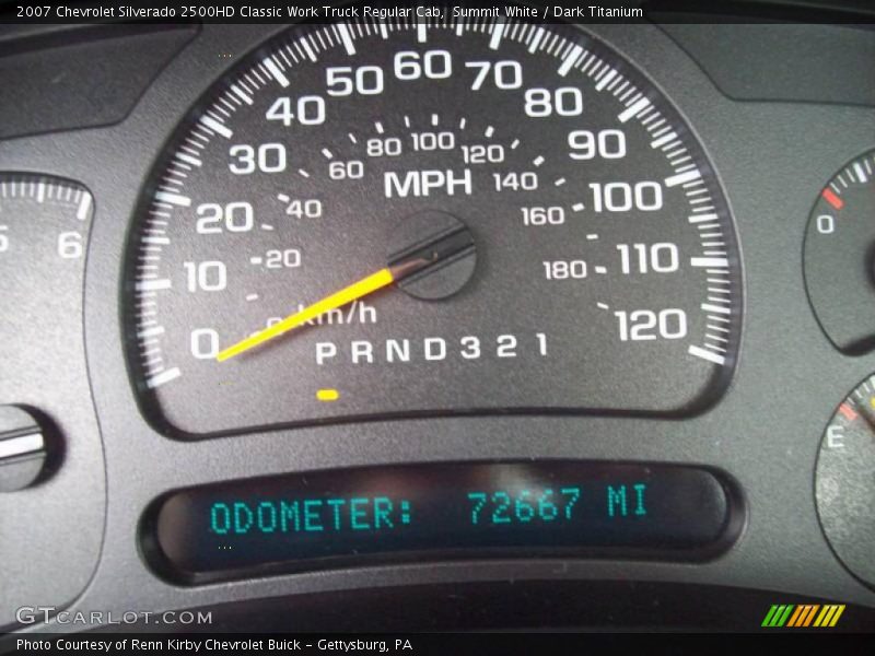 Summit White / Dark Titanium 2007 Chevrolet Silverado 2500HD Classic Work Truck Regular Cab