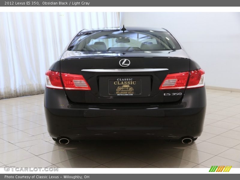 Obsidian Black / Light Gray 2012 Lexus ES 350