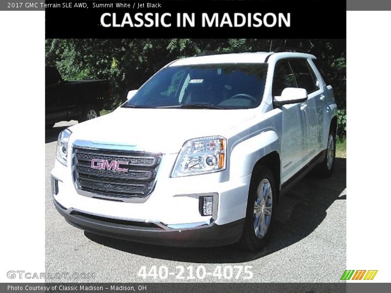 Summit White / Jet Black 2017 GMC Terrain SLE AWD