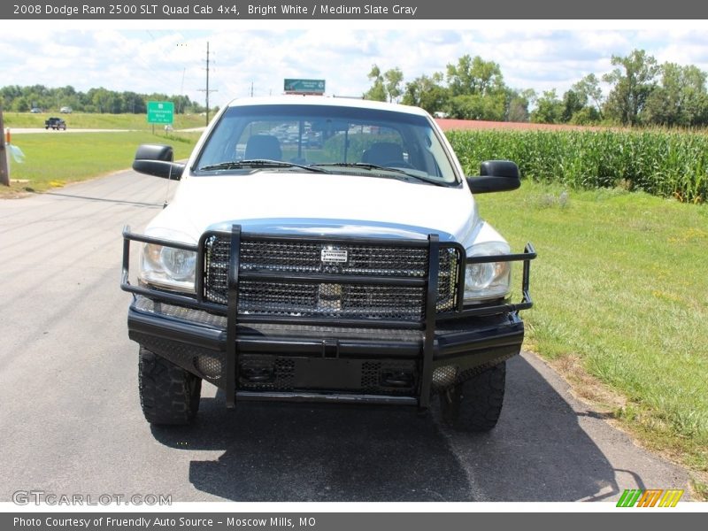 Bright White / Medium Slate Gray 2008 Dodge Ram 2500 SLT Quad Cab 4x4