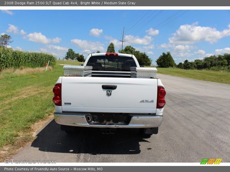 Bright White / Medium Slate Gray 2008 Dodge Ram 2500 SLT Quad Cab 4x4