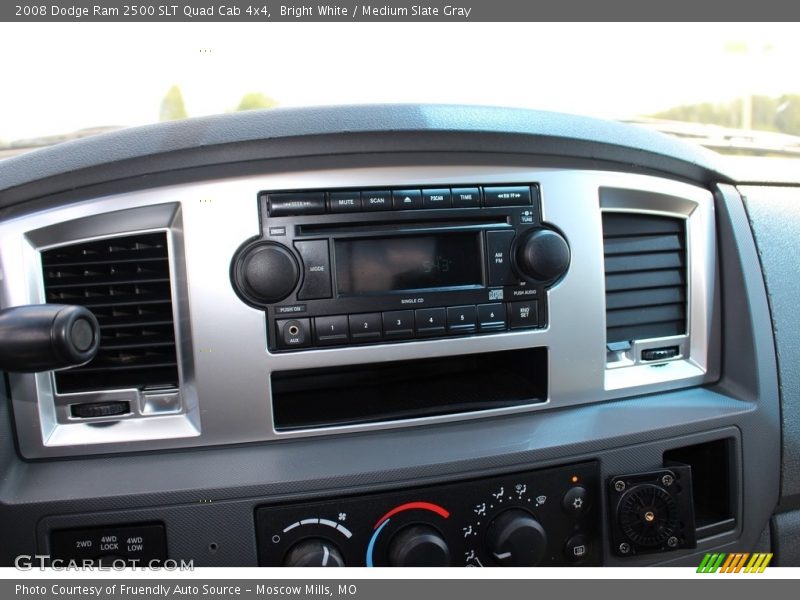 Bright White / Medium Slate Gray 2008 Dodge Ram 2500 SLT Quad Cab 4x4