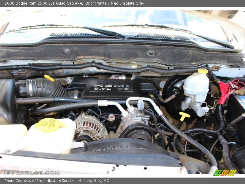 Bright White / Medium Slate Gray 2008 Dodge Ram 2500 SLT Quad Cab 4x4