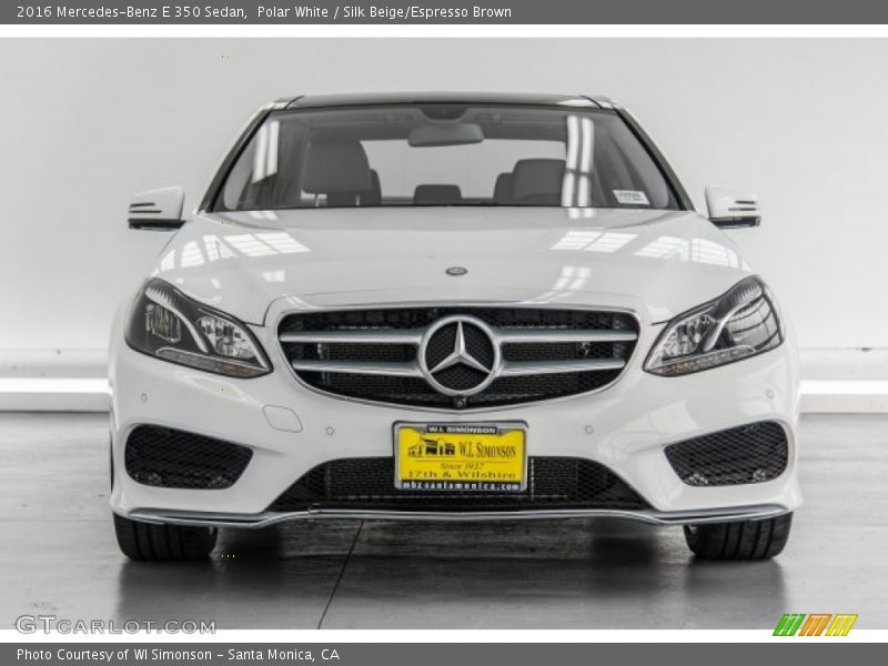 Polar White / Silk Beige/Espresso Brown 2016 Mercedes-Benz E 350 Sedan