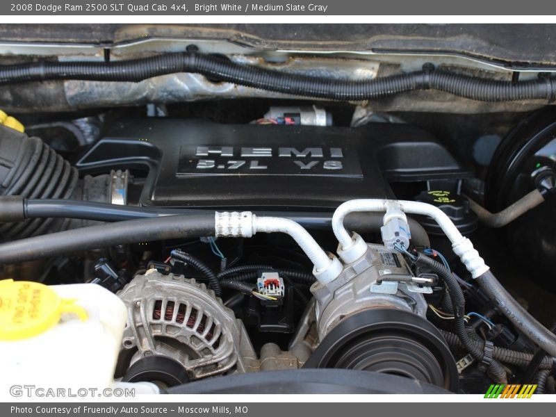 Bright White / Medium Slate Gray 2008 Dodge Ram 2500 SLT Quad Cab 4x4
