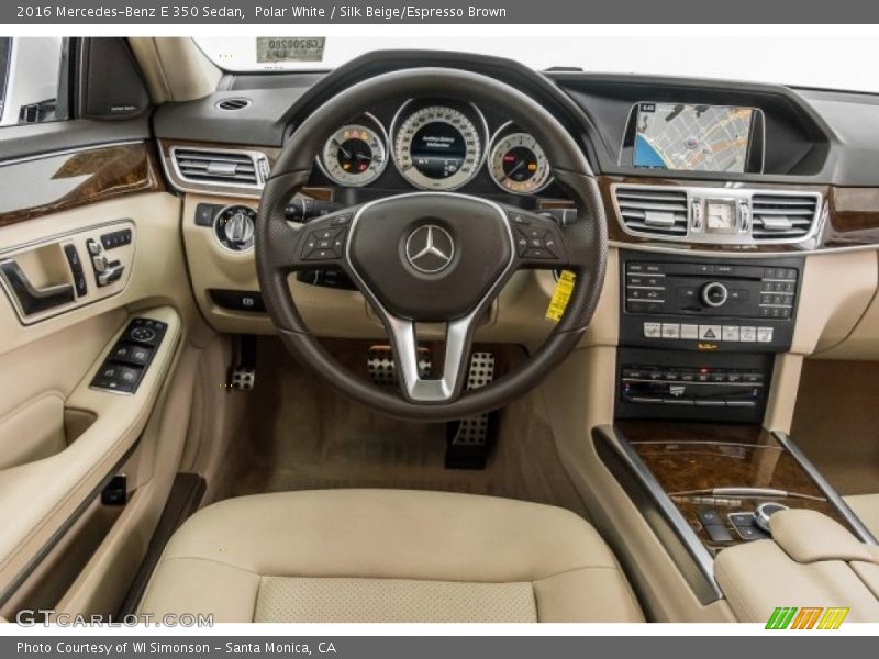 Polar White / Silk Beige/Espresso Brown 2016 Mercedes-Benz E 350 Sedan