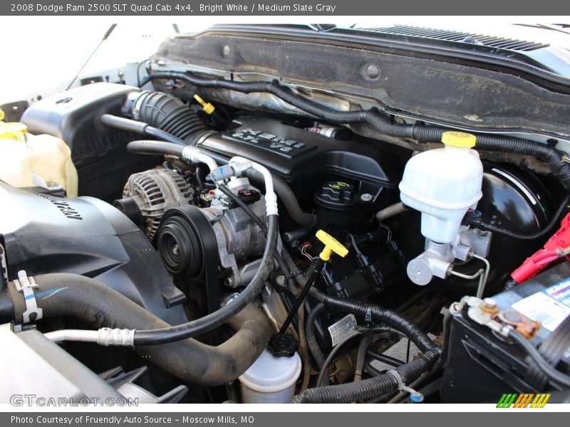 Bright White / Medium Slate Gray 2008 Dodge Ram 2500 SLT Quad Cab 4x4