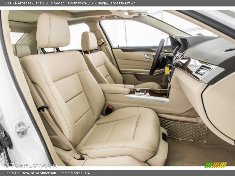 Polar White / Silk Beige/Espresso Brown 2016 Mercedes-Benz E 350 Sedan