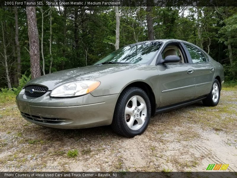Spruce Green Metallic / Medium Parchment 2001 Ford Taurus SES