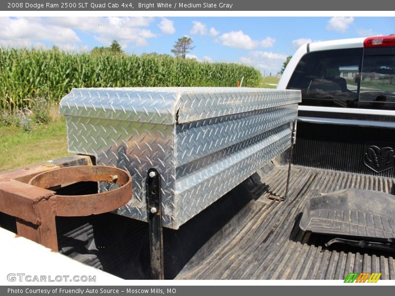 Bright White / Medium Slate Gray 2008 Dodge Ram 2500 SLT Quad Cab 4x4