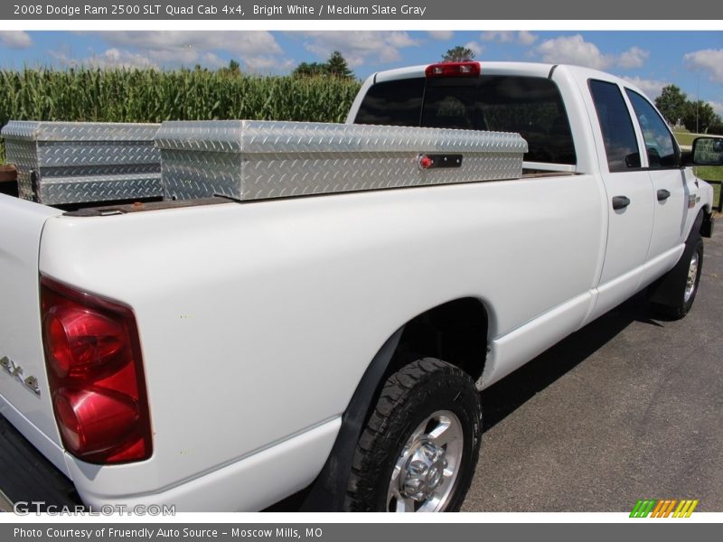 Bright White / Medium Slate Gray 2008 Dodge Ram 2500 SLT Quad Cab 4x4