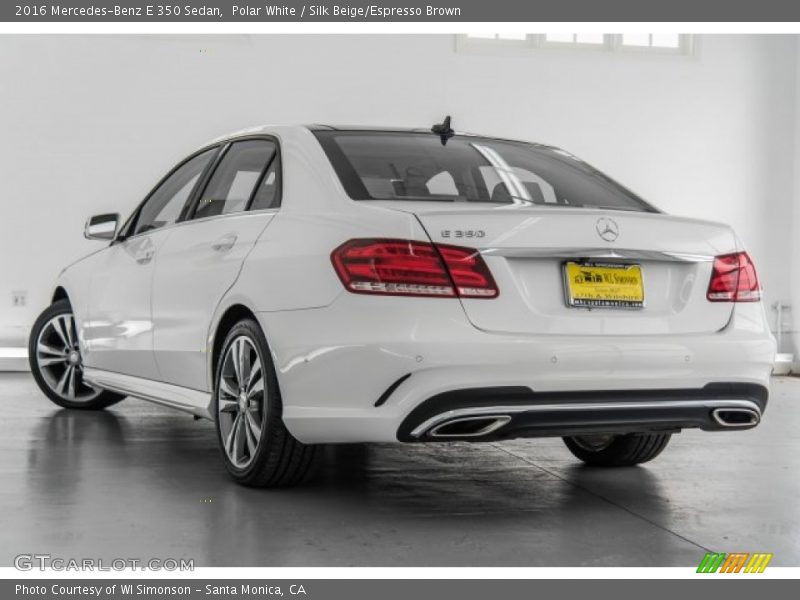 Polar White / Silk Beige/Espresso Brown 2016 Mercedes-Benz E 350 Sedan