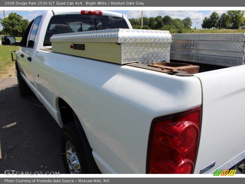 Bright White / Medium Slate Gray 2008 Dodge Ram 2500 SLT Quad Cab 4x4