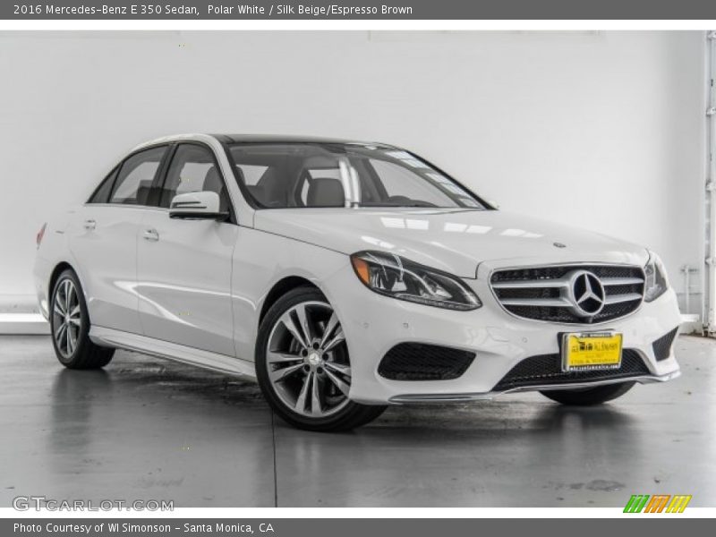 Polar White / Silk Beige/Espresso Brown 2016 Mercedes-Benz E 350 Sedan