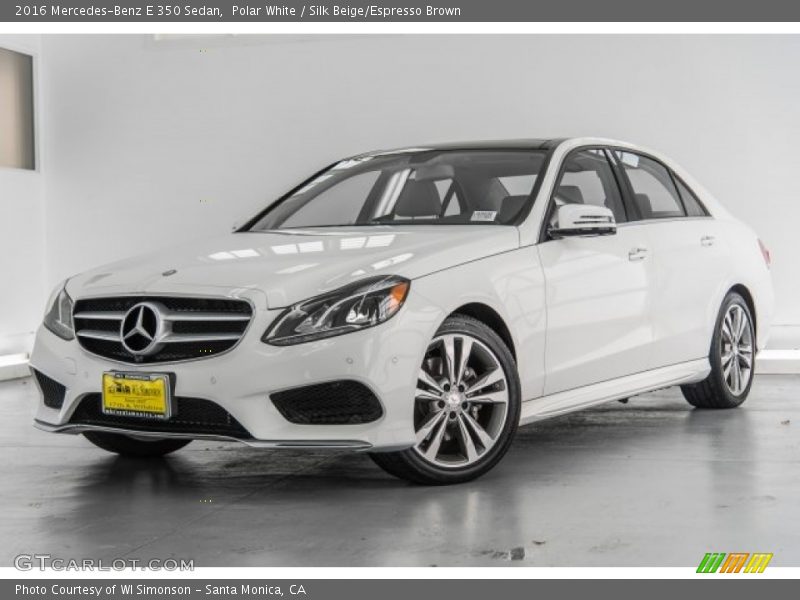 Polar White / Silk Beige/Espresso Brown 2016 Mercedes-Benz E 350 Sedan