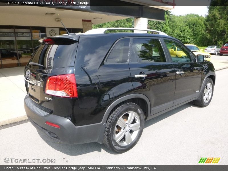 Ebony Black / Beige 2012 Kia Sorento EX V6 AWD