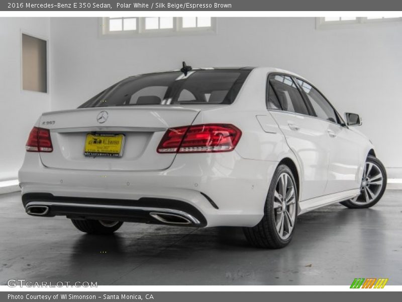 Polar White / Silk Beige/Espresso Brown 2016 Mercedes-Benz E 350 Sedan