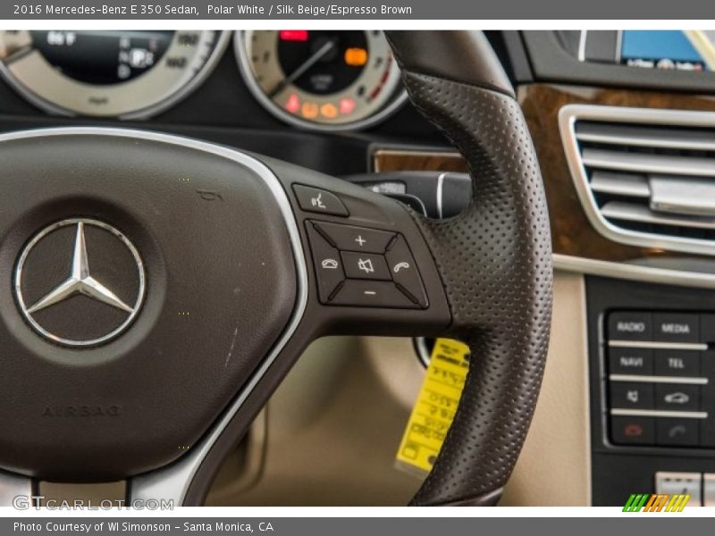 Polar White / Silk Beige/Espresso Brown 2016 Mercedes-Benz E 350 Sedan