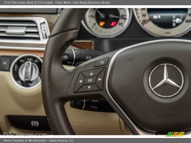 Polar White / Silk Beige/Espresso Brown 2016 Mercedes-Benz E 350 Sedan