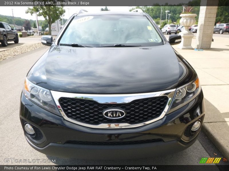 Ebony Black / Beige 2012 Kia Sorento EX V6 AWD
