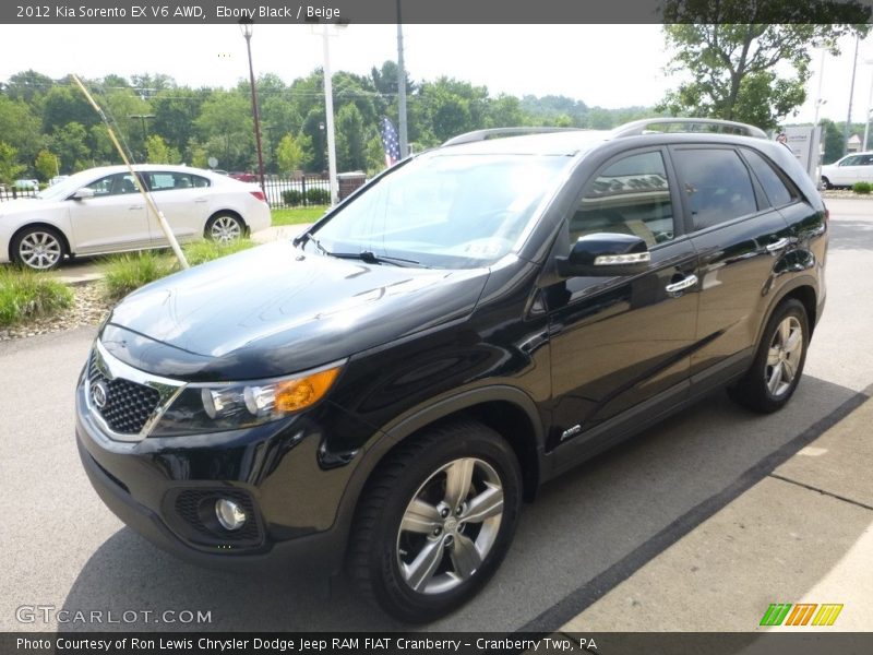 Ebony Black / Beige 2012 Kia Sorento EX V6 AWD