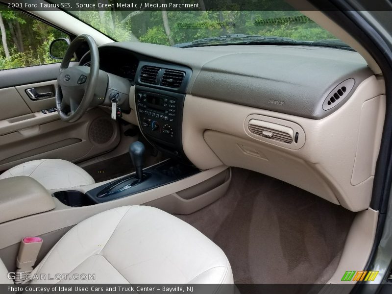 Spruce Green Metallic / Medium Parchment 2001 Ford Taurus SES
