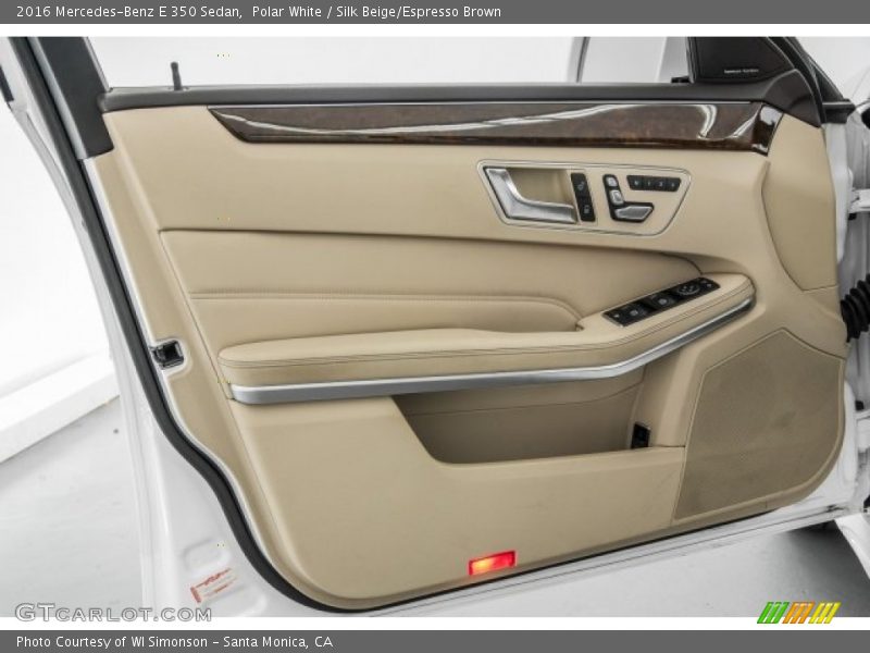 Polar White / Silk Beige/Espresso Brown 2016 Mercedes-Benz E 350 Sedan