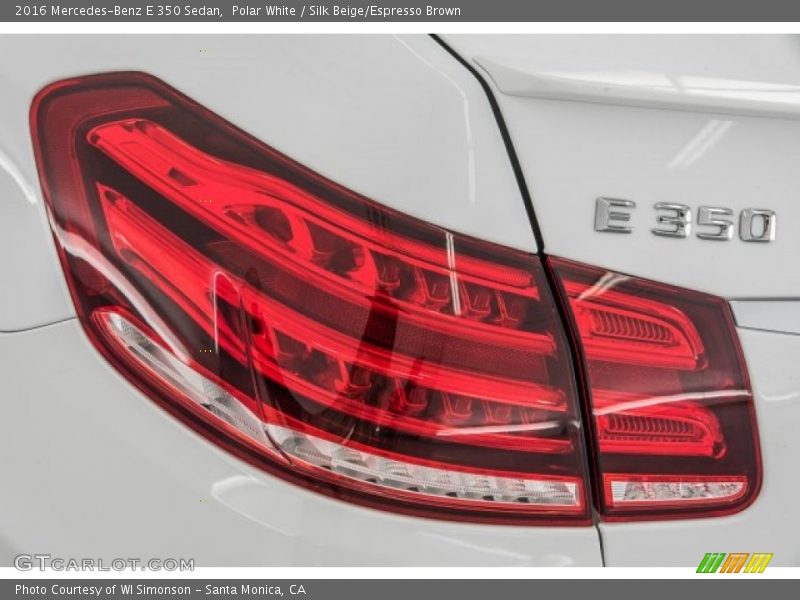 Polar White / Silk Beige/Espresso Brown 2016 Mercedes-Benz E 350 Sedan