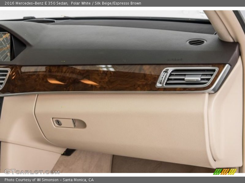 Polar White / Silk Beige/Espresso Brown 2016 Mercedes-Benz E 350 Sedan