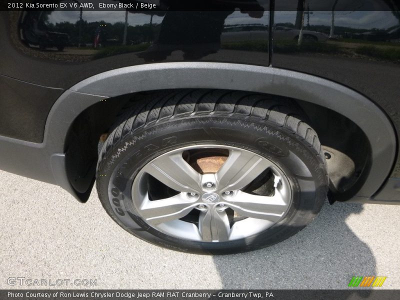 Ebony Black / Beige 2012 Kia Sorento EX V6 AWD