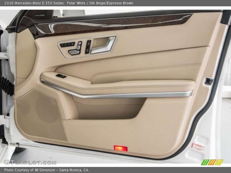 Polar White / Silk Beige/Espresso Brown 2016 Mercedes-Benz E 350 Sedan