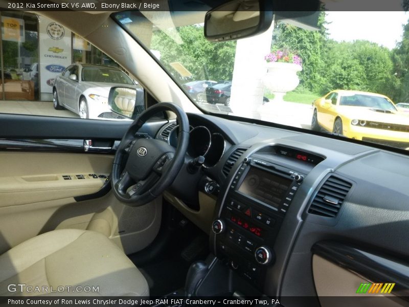 Ebony Black / Beige 2012 Kia Sorento EX V6 AWD