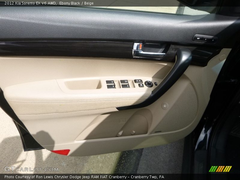 Ebony Black / Beige 2012 Kia Sorento EX V6 AWD