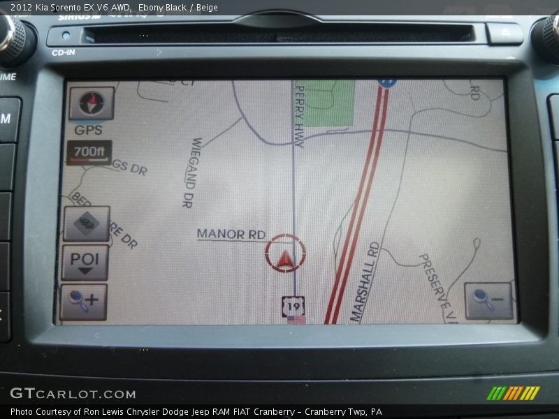 Ebony Black / Beige 2012 Kia Sorento EX V6 AWD