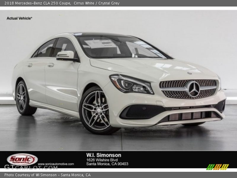 Cirrus White / Crystal Grey 2018 Mercedes-Benz CLA 250 Coupe