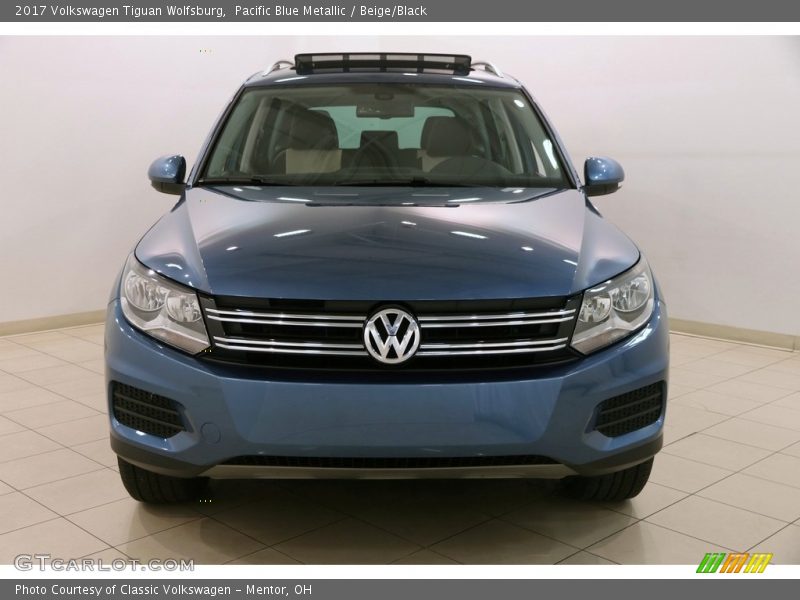 Pacific Blue Metallic / Beige/Black 2017 Volkswagen Tiguan Wolfsburg