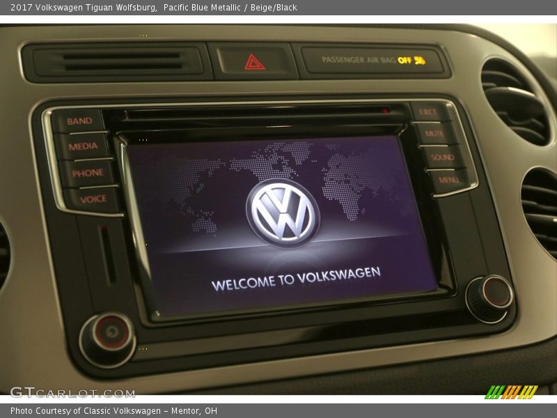 Pacific Blue Metallic / Beige/Black 2017 Volkswagen Tiguan Wolfsburg